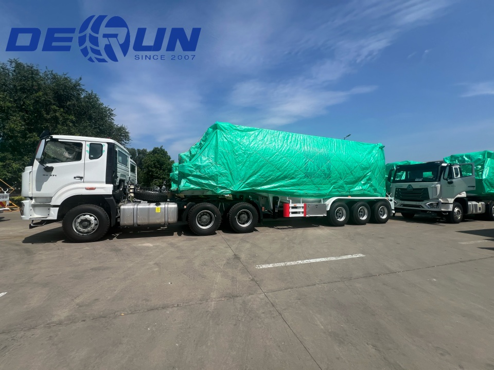 Tri-axe cementum tristique semi trailers sunt ad UAE