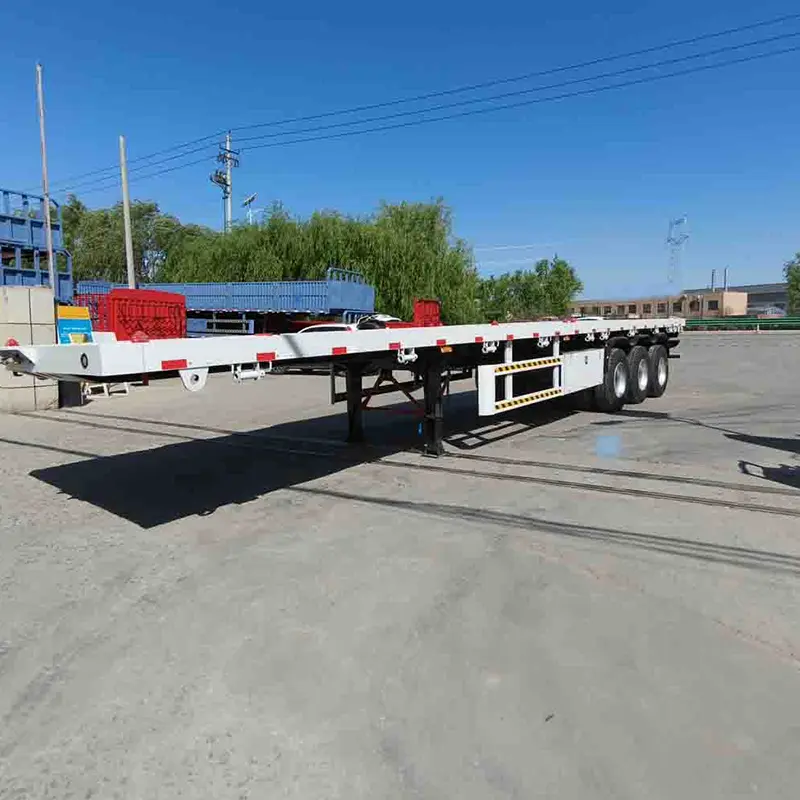 III Axes Flatbed semi Trailer disposito Tanzania