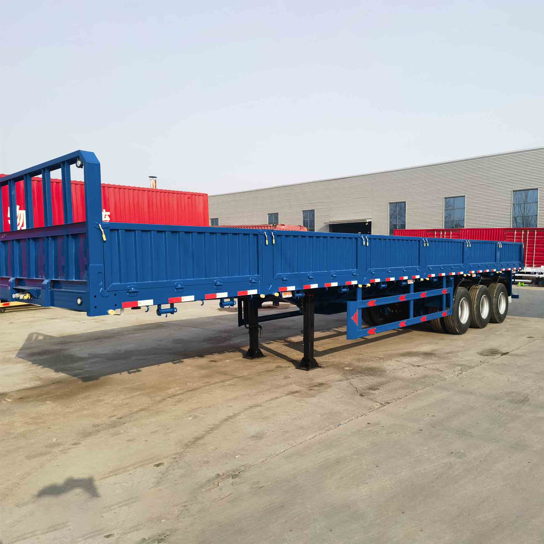 Derun tres-axe dropside semi trailer disposito Algeria